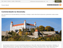 Tablet Screenshot of commerzbank.sk