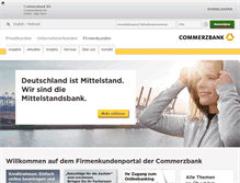 Tablet Screenshot of firmenkunden.commerzbank.de