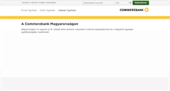 Desktop Screenshot of commerzbank.hu